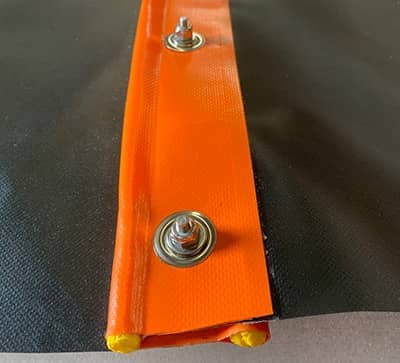 Grommets Connected with Stainless Nuts and Bolts